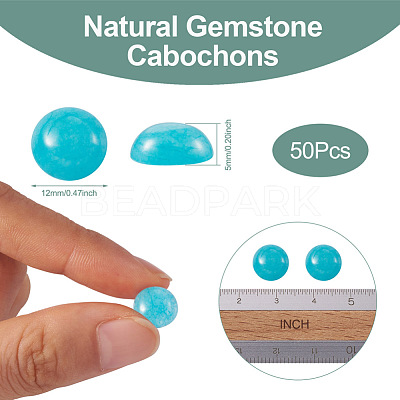 Natural White Jade Cabochons G-R416-12mm-07-1