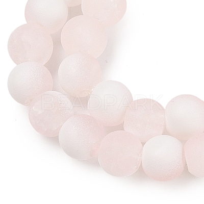 Frosted Crackle Glass Beads X1-GLAA-U001-8mm-M12-1