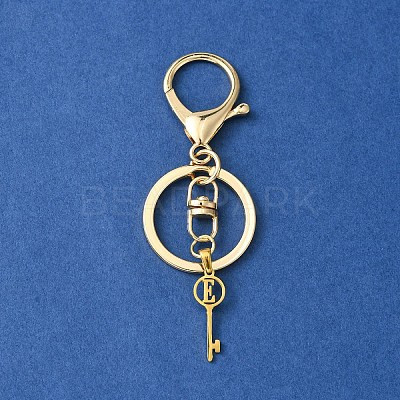 304 Stainless Steel Initial Letter Key Charm Keychains KEYC-YW00004-05-1