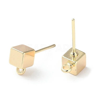 Brass Stud Earring Findings KK-F862-34G-1