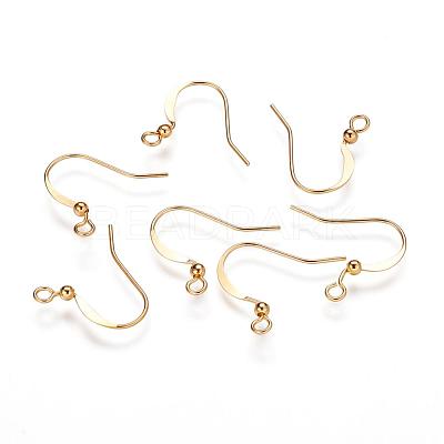 Brass French Earring Hooks KK-Q365-G-NF-1