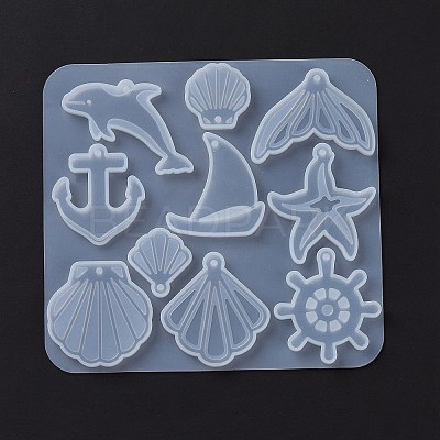 DIY Ocean Theme Pendants Silicone Molds DIY-C077-01A-1