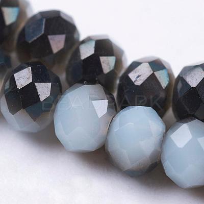 Electroplate Glass Faceted Rondelle Beads Strands EGLA-D020-3x2mm-M3-1