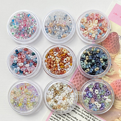 Transparent Glass Seed Beads FIND-U017-18D-1