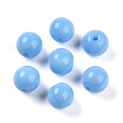 Opaque Solid Color Glass Beads X1-GLAA-N007-8mm-A14-1