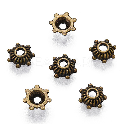 Tibetan Style Zinc Alloy Bead Caps MLF0514Y-01-1