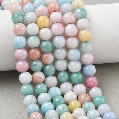 Ombre Effect Dyed Glass Beads Strands X-GLAA-T031-01O-06-1