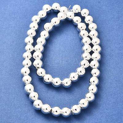 Electroplated Synthetic Magnetic Hematite Beads Strands G-L613-F01-02D-1