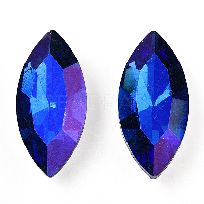 Pointed Back Glass Rhinestone Cabochons RGLA-T020-7x15mm-12-1