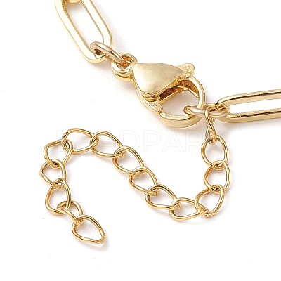 Brass Paperclip Chains Links Bracelet Making AJEW-JB01217-1