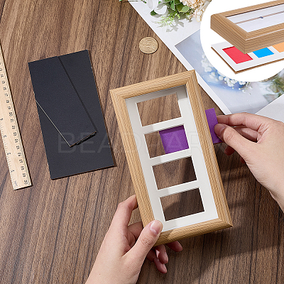 1Pc Rectangle Wood Photo Frame Stand DJEW-CP0001-47B-1