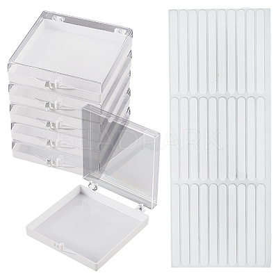 9Pcs Plastic Fake Nail Tips Storage Box CON-SP0001-15B-1