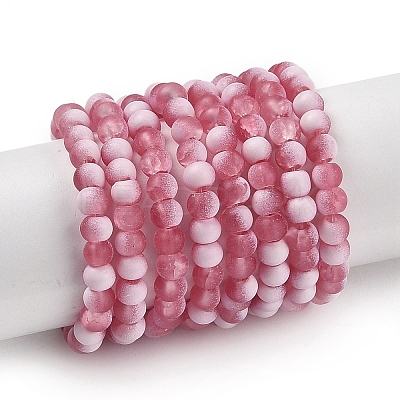 Frosted Crackle Glass Beads X1-GLAA-U001-4mm-M13-1