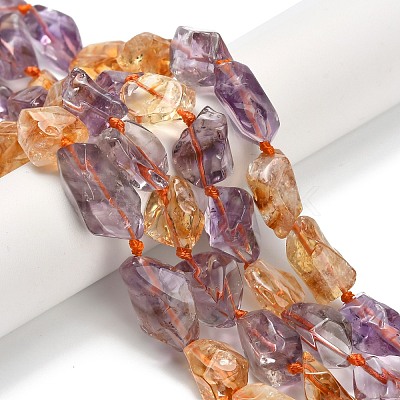 Natural Ametrine Beads Strands G-L634-A01-01-1