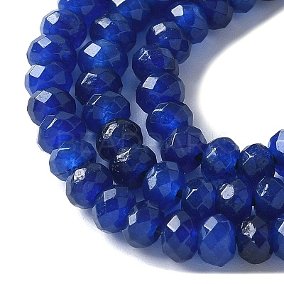 Dyed Natural Malaysia Jade Rondelle Beads Strands G-E316-2x4mm-68-1