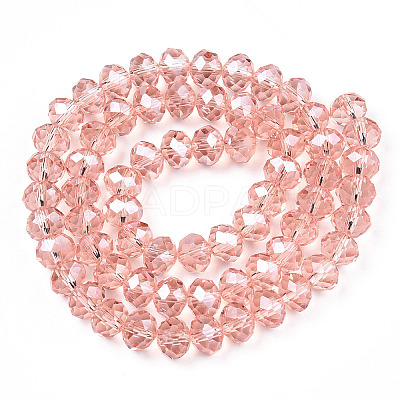 Electroplate Glass Beads Strands EGLA-A034-T6mm-A34-1