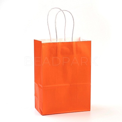 Pure Color Kraft Paper Bags AJEW-G020-A-08-1