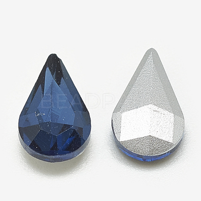 Pointed Back Glass Rhinestone Cabochons RGLA-T082-6x10mm-13-1