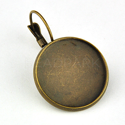 Brass Leverback Earring Findings X-KK-I564-AB-NF-1