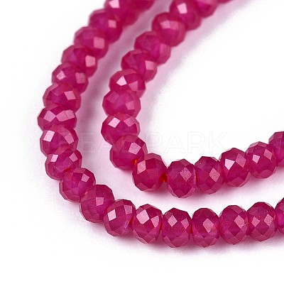 Lab Grown Red Corundum Beads Strands G-G106-A45-05-1