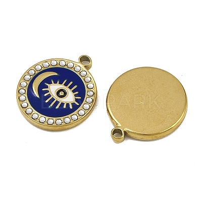 304 Stainless Steel Enamel Pendants STAS-L302-17G-1