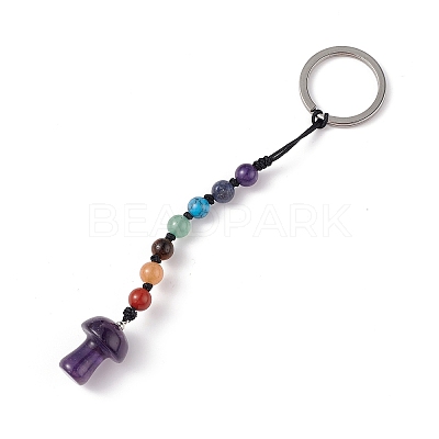 7 Chakra Gemstone Beads Keychain KEYC-F036-01D-1