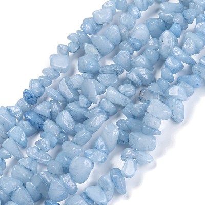 Dyed Natural Aquamarine Beads Strands X-G-F703-12-1