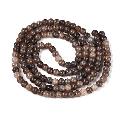 Ombre Effect Dyed Crackle Glass Beads Strands GLAA-Q106-01A-B30-1