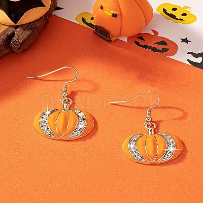 Zinc Alloy Pumpkin Dangle Earrings FS-WG3A841-01-1