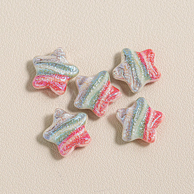 15Pcs Printed Resin Beads RESI-CJC0006-036J-1