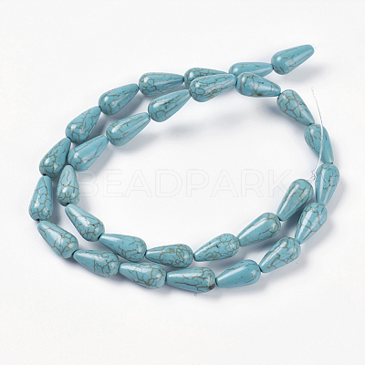 Synthetic Turquoise Beads Strands G-E456-19-7x14mm-1