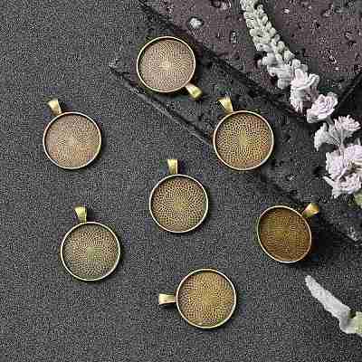 Tibetan Style Alloy Pendant Cabochon Settings LS-TIBEP-Q045-048AB-NR-1