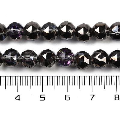 Transparent Electroplate Glass Beads Strands X-EGLA-N002-34C-C21-1