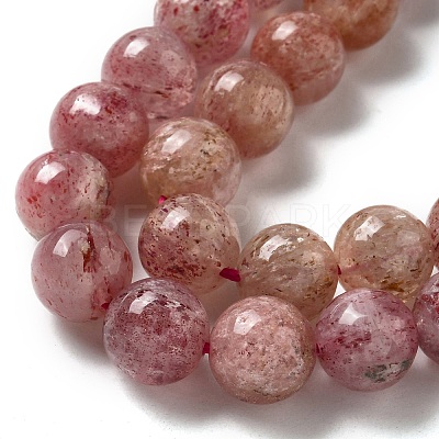 Natural Strawberry Quartz Beads Strands G-L595-C03-03-1