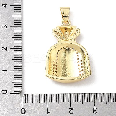 Micro Pave Clear Cubic Zirconia Pendants KK-L253-13G-05-1