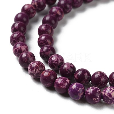 Synthetic Imperial Jasper Dyed Beads Strands G-D077-A01-01D-1