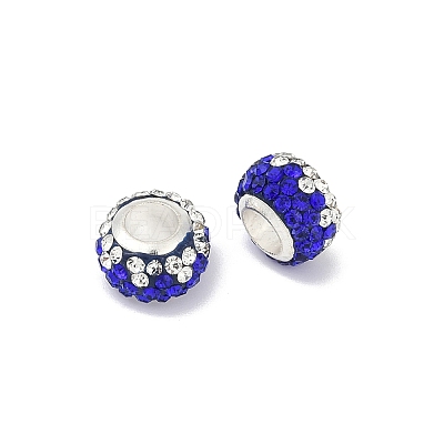 Alloy Rhinestone Clay Pave Beads ALRI-D300-02S-04-1