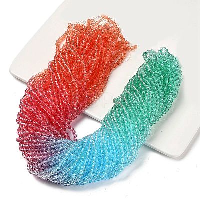 Transparent Painted Glass Beads Strands DGLA-A034-T3mm-A11-1