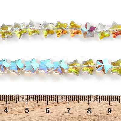 Electroplate Transparent Glass Beads Strands EGLA-U004-03A-HP02-1
