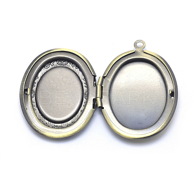 Brass Locket Pendants X-KK-F717-18AB-NR-1