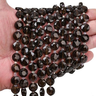 Natural Smoky Quartz Beads Strands G-F812-C04-01-1