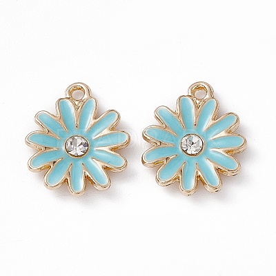 Alloy Rhinestone Pendants PALLOY-P287-01LG-03-1