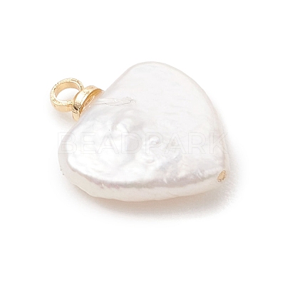 Natural Baroque Pearl Keshi Pearl Pendants PALLOY-JF04777-02-1