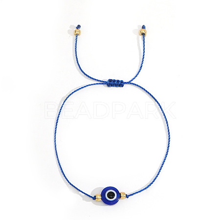 Bohemian Style Resin Evil Eye Bead Braided Bracelets BR6167-16-1