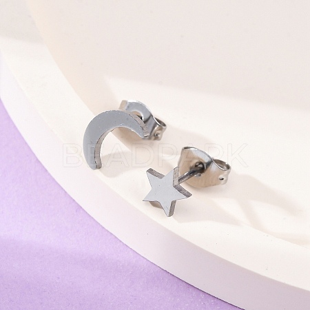 Tarnish Resistant 304 Stainless Steel Stud Earrings X-EJEW-F227-18P-1