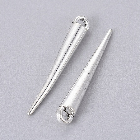Tibetan Style Alloy Spike Pendants TIBEP-A16461-AS-NR-1