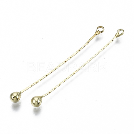 Brass Chain Tassel Big Pendants KK-R129-12A-G-1