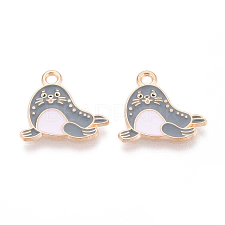 Marine Animals Alloy Enamel Pendants X-ENAM-T022-34J-1