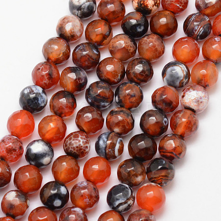 Natural Fire Crackle Agate Bead Strands X-G-K166-07F-8mm-12-1