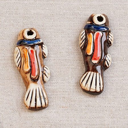 Handmade Porcelain Big Pendants PORC-Z003-01I-1